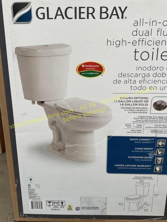 Glacier Bay all-in-one dual flush toilet