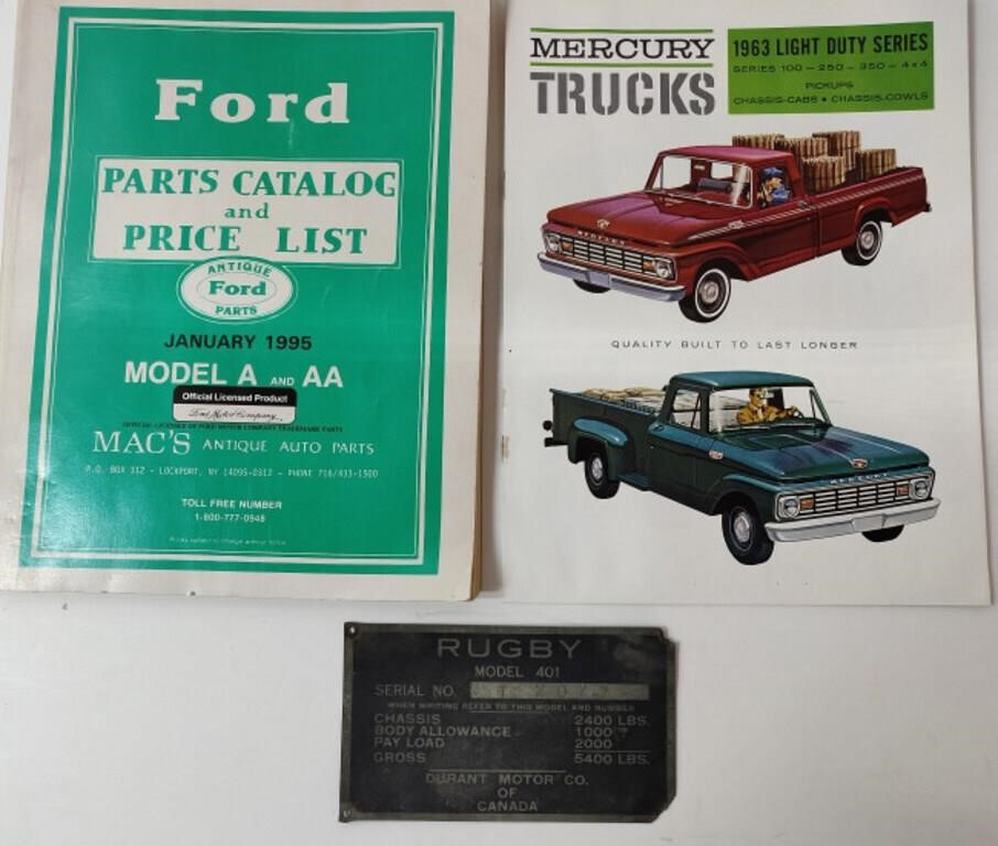 Ford & Mercury Catalogs, etc