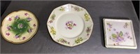 3 Assorted Floral Plates China