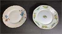 2 Assorted Floral Plates China