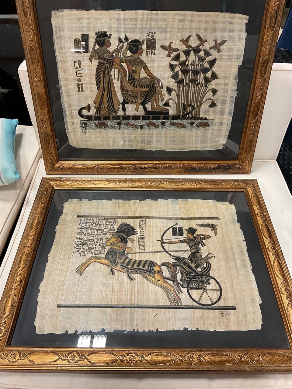 Egyptian framed pictures 23”x19”