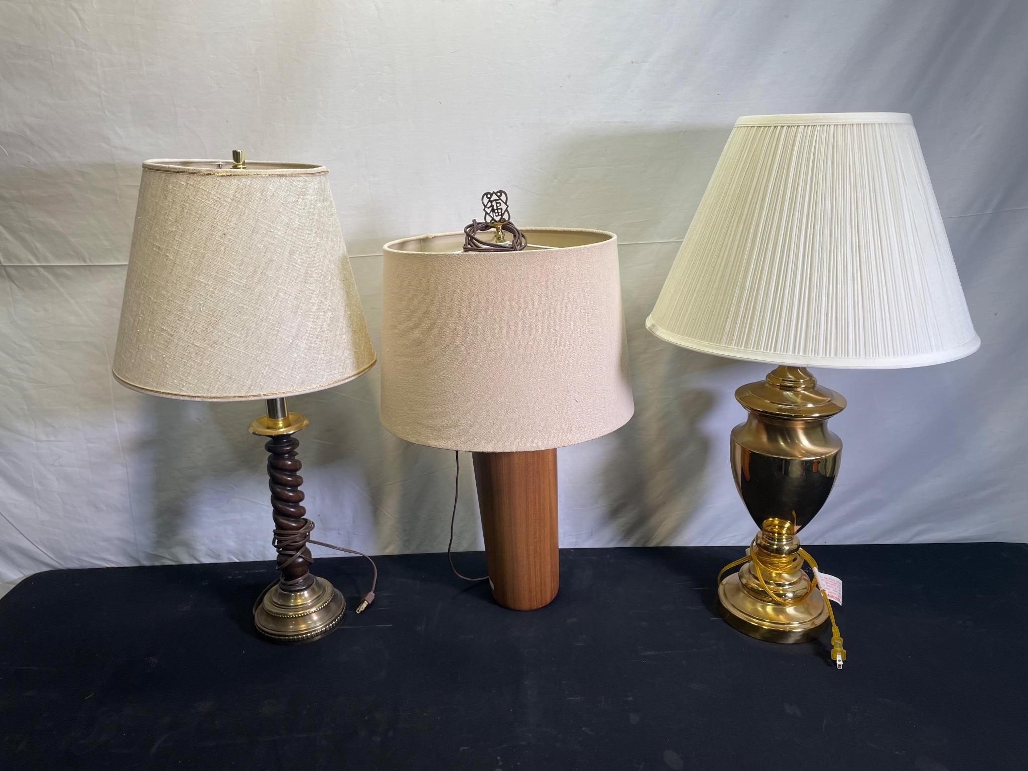 Trio Of Table/Bedside Lamps
