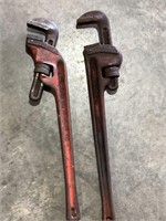 TWO 24” PIPE WRENCHES BY RIGID