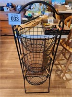 Cool, metal basket holder w/ removable baskets....