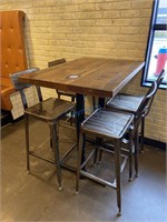 Sinlge Pedestal Bar Table - 29 1/2" x 30"