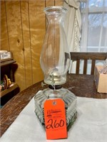 Clear Depression Glass Oil Lamp