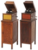 2 Oak Edison Amberola M30 Phonographs