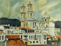 Floyd D Hopper Signed Watercolor "Cathedral"