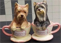 Magnetic Salt & pepper shakers - puppy love