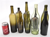 9 bouteilles, antiques et vintages