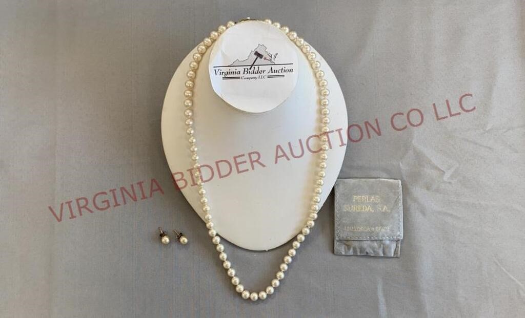 Mallorca Pearls by Perlas Necklace & Earrings Set