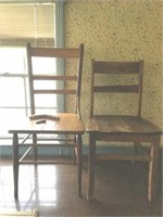 2 Vintage Wood Chair One Broken