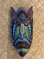 Colorful Hand Painted Brouca Wood Mask