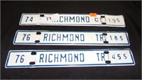 3 1970s Richmond City Tags