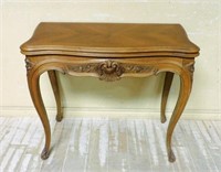 Louis XV Style Walnut Games Table.