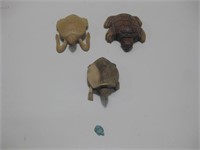 Three Assorted Wood & One Turtle Bead See Info