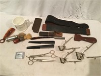 Vintage Barber Tools, Lighter, & Knife Sharpeners