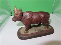 Antique Cast Iron Bull 6" x 4"