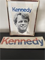 2 pieces of Robert Kennedy for Senate advertising