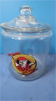 Big Mama Red Hot Sausage Glass Container