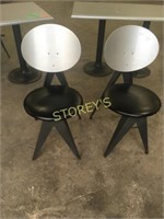 Metal & Black Jetson Style Dining Room Chair