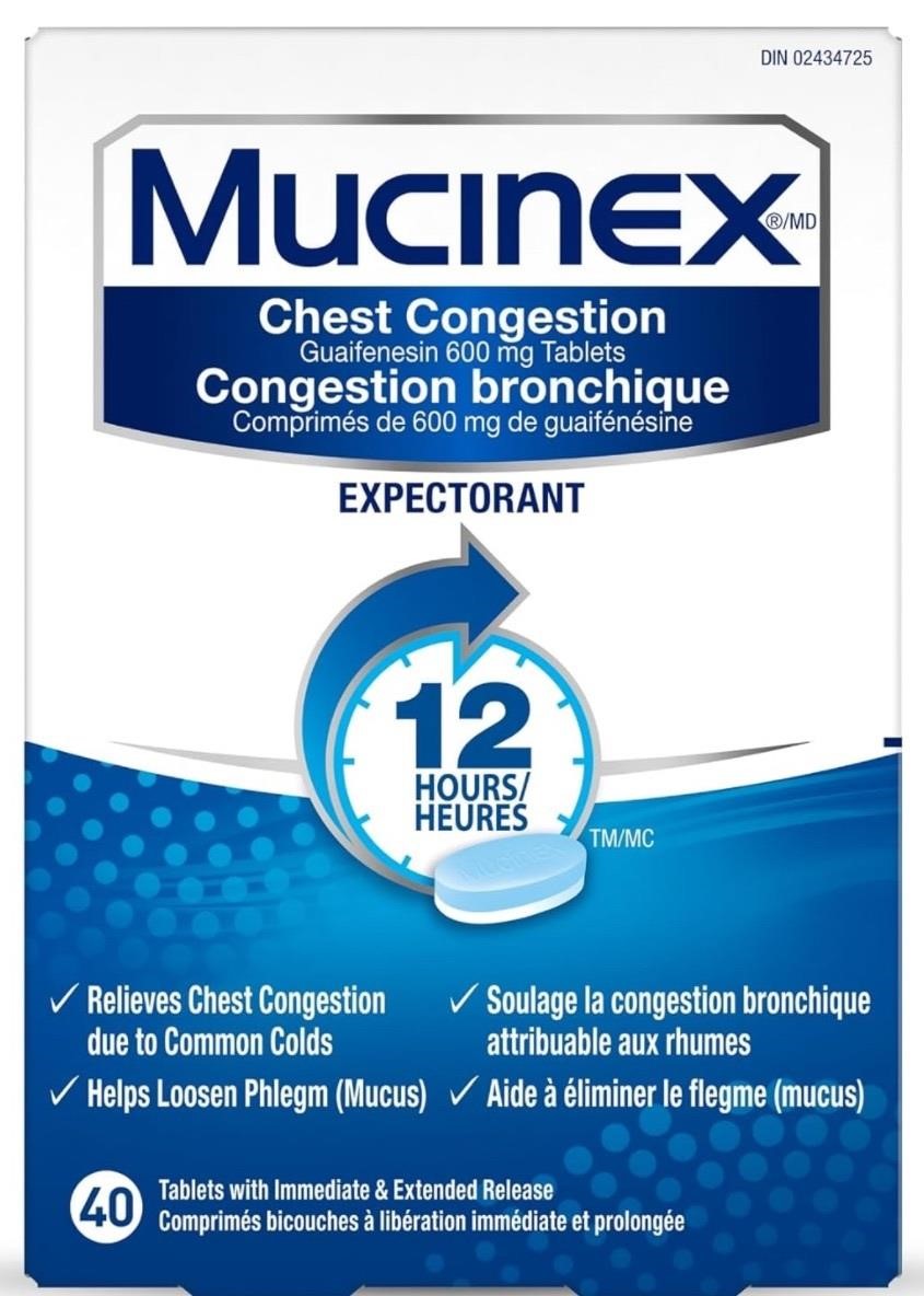 Mucinex Chest Congestion Guaifenesin 600 mg