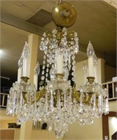 Stunning Crystal and Brass Chandelier.