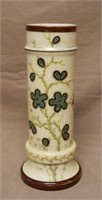 Hand Painted Artist Signed Glass Vase.
