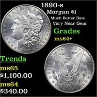 1890-s Morgan $1 Grades Choice+ Unc