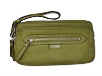 Coach Green Double Zip Wallet