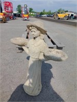 Concrete Girl Statue