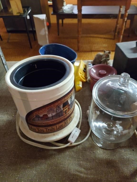 Lot to Include Candle Burner, Wooden Recipes B