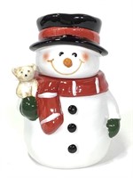 Small Ceramic Frosty the Snowman Jar, 7"H