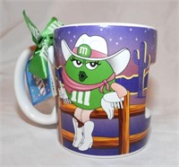 Green M&M Cowgirl Coffee Cup
