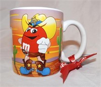 Red M&M Cowboy Sheriff Coffee Mug
