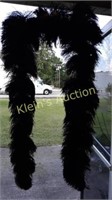 Vintage Black Ostrich? Feathers Boa Wrap 82"