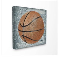 Grunge Sports Basketball printed Canvas Wall Art
