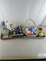 Easter decorations. Including ceramic, marble,