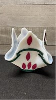 Vintage Glass Handkerchief Vase Signed Romeo USA 5