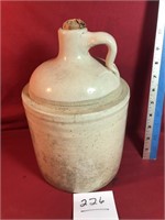 Stone jug, 11"h