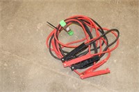 Like New Set of Red Jumper Cables with Clamp