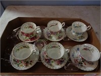 July thru December Royal Albert Tea Cup & Saucers