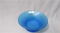 Blue Satin 8" deep round bowl