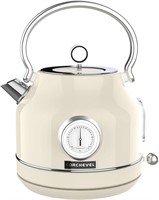 Electric Kettle 1.7L Retro Hot Water Boiler with T