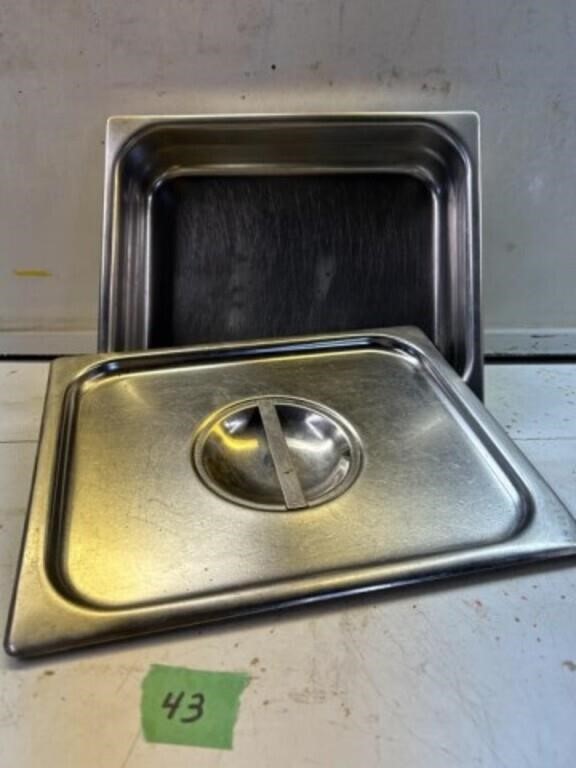 Stainless pan & lid 10x12x2