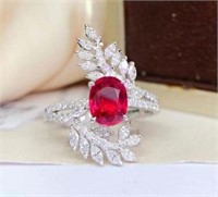 1.5ct Natural Ruby Ring 18K Gold