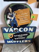 Varcon mufflers heavy, metal sign 19 x 24 1/2”