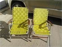 NO SHIPPING - 2 Matching Folding Lawn Chairs