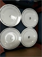 Set of 4 Pottery Barn dessert plates