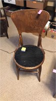 Beautiful wood back and seat vintage chair